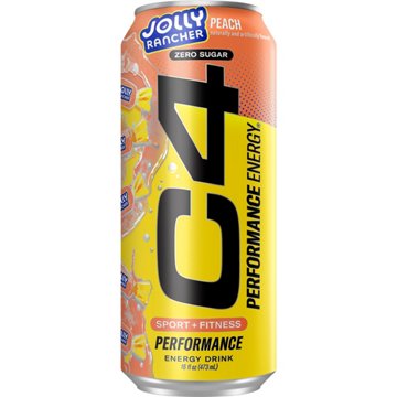 C4 Performance Zero Sugar Energy Drink - Jolly Rancher Peach