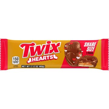 Twix Caramel Hearts Chocolate Valentine's Candy - Share Size