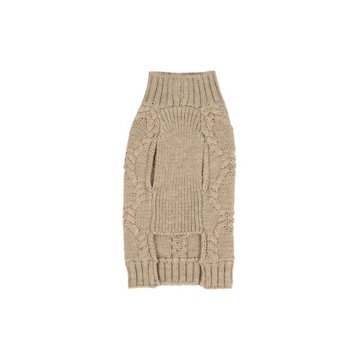 Simply Dog Tan Twisted Diamonds Sweater - Large