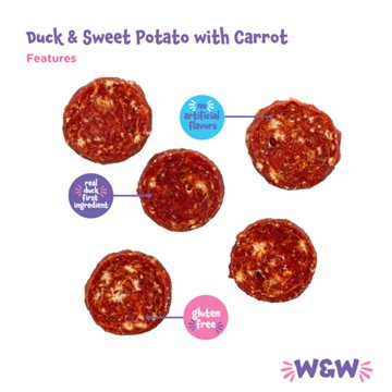 Woof & Whiskers Round Bites Dog Treats - Duck & Sweet Potato with Carrot, 4.51 oz