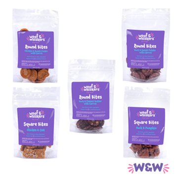 Woof & Whiskers Round Bites Dog Treats - Duck & Sweet Potato with Carrot, 4.51 oz