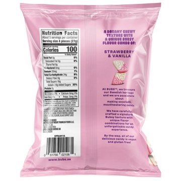 BUBS Strawberry Vanilla Sour Diamond Swedish Candy, 5.5 oz