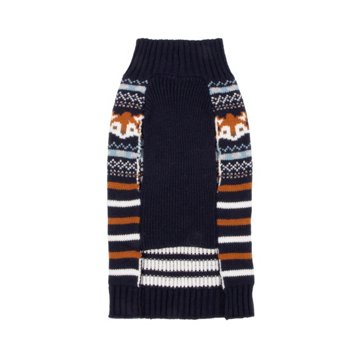 Simply Dog Blue Fox Stripe Sweater - Medium