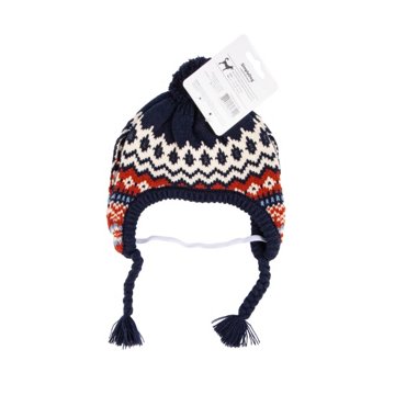 Simply Dog Blue Chevron Isle Print Knit Hat