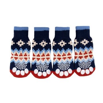 Simply Dog Blue Chevron Print Socks