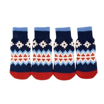 Simply Dog Blue Chevron Print Socks