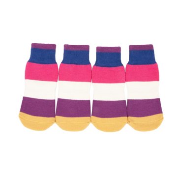 Simply Dog Multi-Colored Cable Stripe Socks