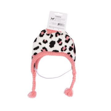 Simply Dog Pink Animal Leopard Knit Hat