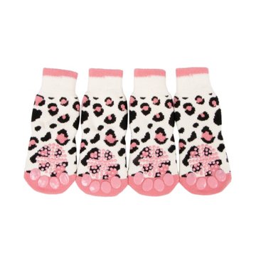 Simply Dog Pink Animal Leopard Print Socks
