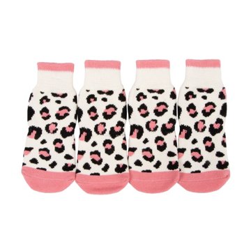 Simply Dog Pink Animal Leopard Print Socks