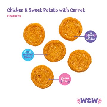 Woof & Whiskers Round Bites Dog Treats - Chicken & Sweet Potato with Carrot, 4.51 oz
