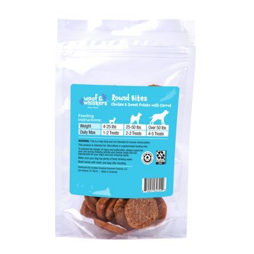 Woof & Whiskers Round Bites Dog Treats - Chicken & Sweet Potato with Carrot, 4.51 oz