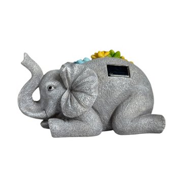 Forever Gifts Solar Succulent Statue - Elephant