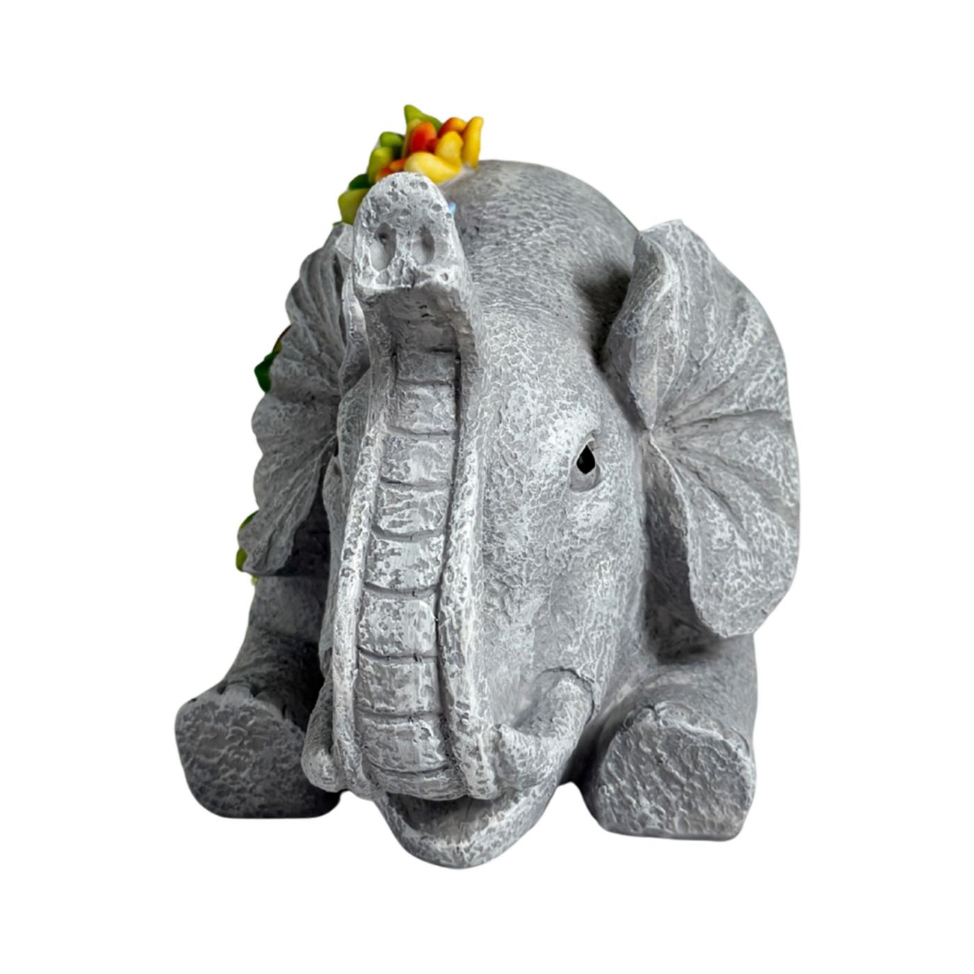 Forever Gifts Solar Succulent Statue - Elephant; image 4 of 4
