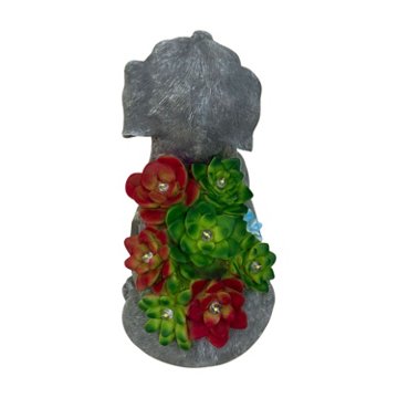 Forever Gifts Solar Succulent Statue - Dog