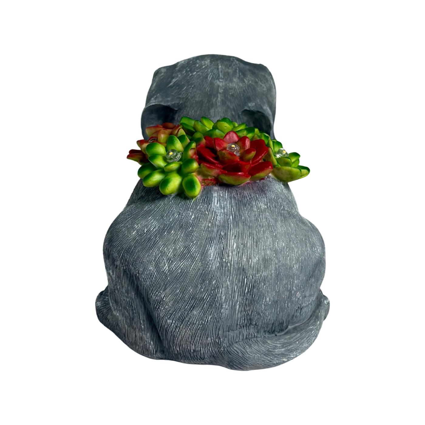 Forever Gifts Solar Succulent Statue - Dog; image 6 of 6