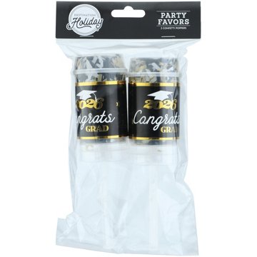 Destination Holiday Graduation 2026 Confetti Poppers, 2 pk