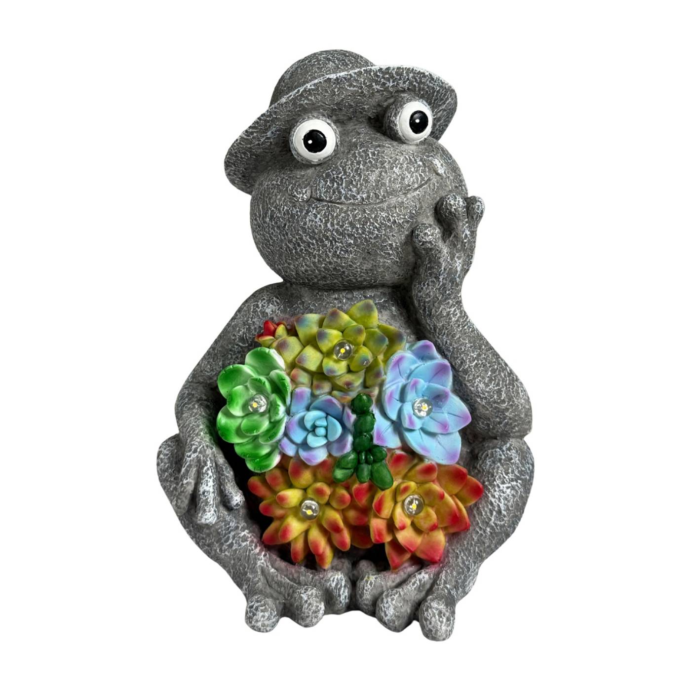Forever Gifts Solar Succulent Statue - Frog; image 1 of 4