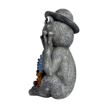 Forever Gifts Solar Succulent Statue - Frog