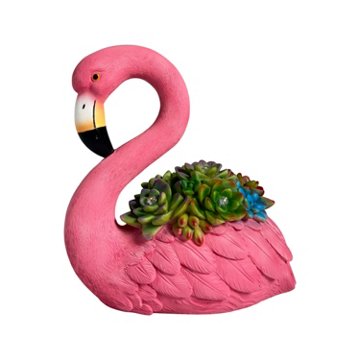 Forever Gifts Solar Succulent Statue - Flamingo