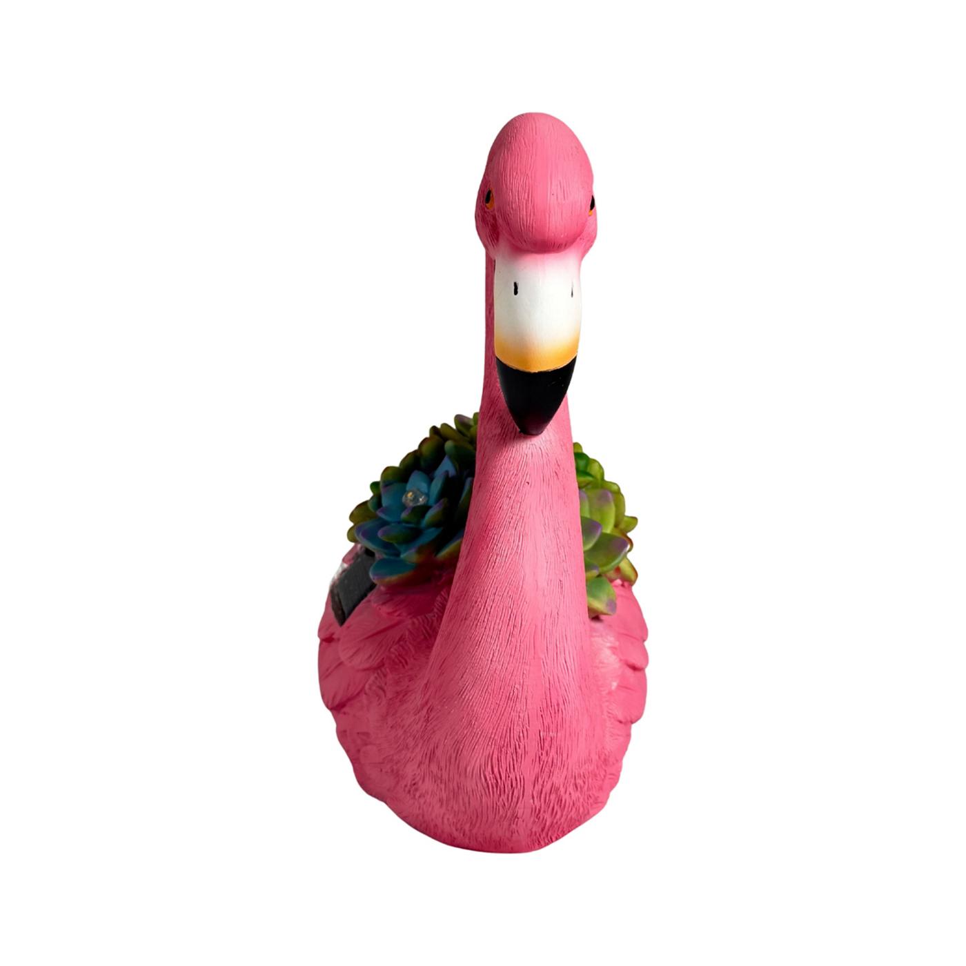 Forever Gifts Solar Succulent Statue - Flamingo; image 2 of 5