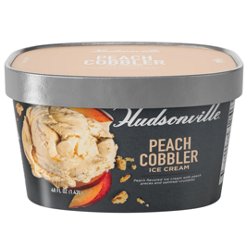 Hudsonville Peach Cobbler Ice Cream, 48 oz | Central Market