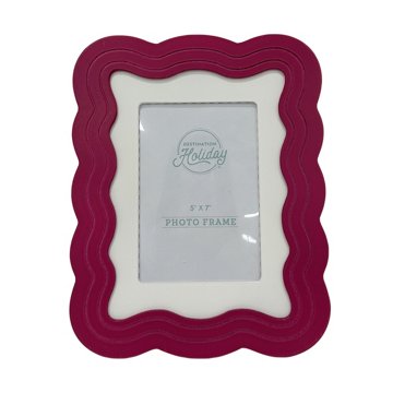 Destination Holiday Pink Wavy Summer Picture Frame, 5" x 7"