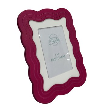 Destination Holiday Pink Wavy Summer Picture Frame, 5" x 7"