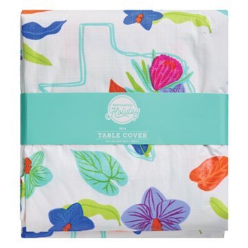 Destination Holiday Texas Floral PEVA Table Cover, 60'' x 102''