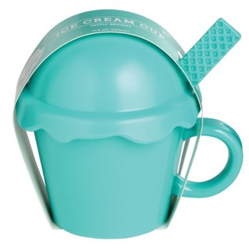 Destination Holiday Ice Cream Cup With Spoon - Teal