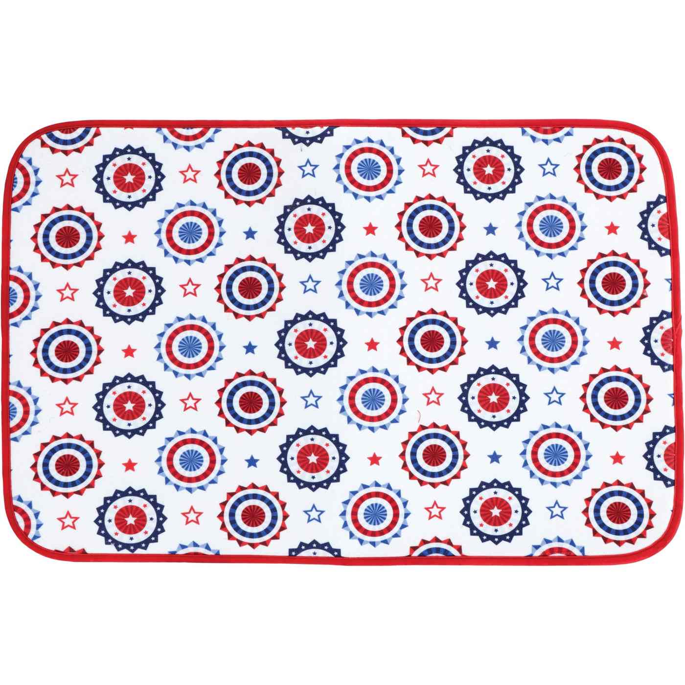 Destination Holiday Patriotic Bursts Reversible Drying Mat; image 2 of 2