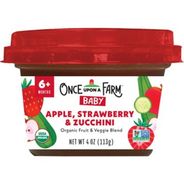 Once Upon a Farm Organic Baby Food Bowl - Apple Strawberry & Zucchini