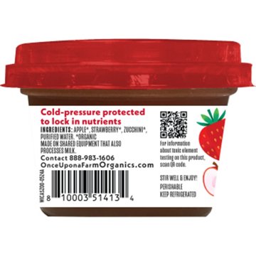 Once Upon a Farm Organic Baby Food Bowl - Apple Strawberry & Zucchini
