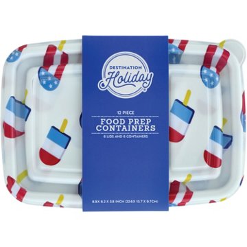 Destination Holiday Popsicles Print Food Prep Containers, 12 pc