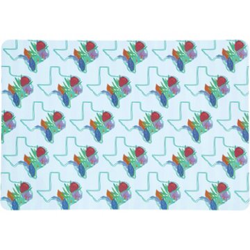 Destination Holiday Stripe & Texas Floral Reversible Placemat, 16'' x 11''