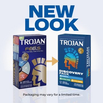 Trojan Discovery Pack Latex Condoms, 12 ct