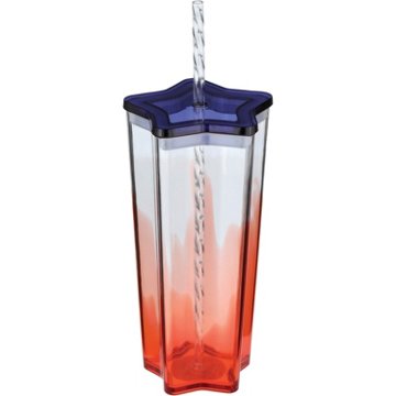 Destination Holiday Blue Ombre Patriotic Star Tumbler, 16 oz