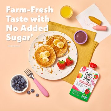 Once Upon a Farm Organic & Dairy Free Oat Milk Smoothie Pouch - Straw Mango Apple