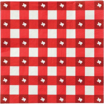 Destination Holiday Texas Gingham Lunch Napkins, 16 ct
