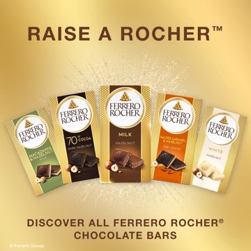 Ferrero Rocher Macadamia & Hazelnut Milk Chocolate Bar