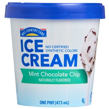 Hill Country Fare Mint Chocolate Chip Ice Cream