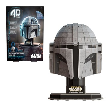 4D Build Star Wars The Mandalorian Helmet 3D Cardstock Model Kit, 88 pc
