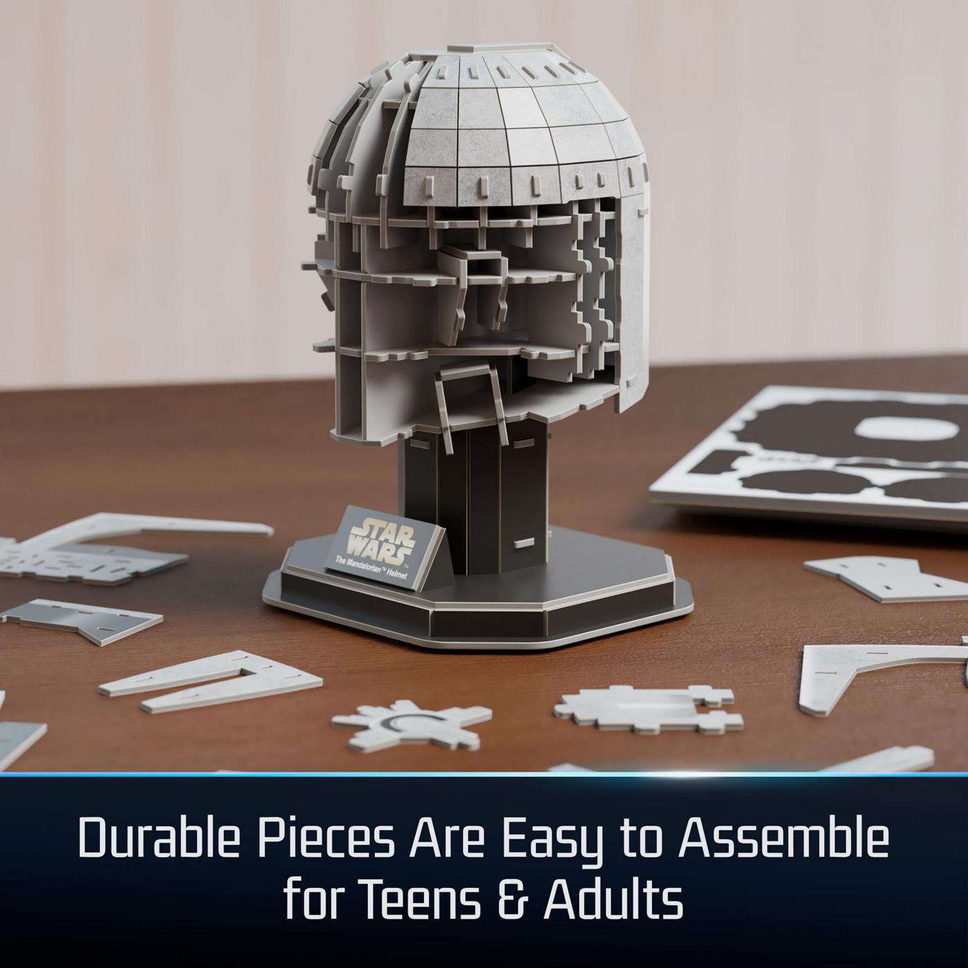 4D Build Star Wars The Mandalorian Helmet 3D Cardstock Model Kit; image 3 of 6