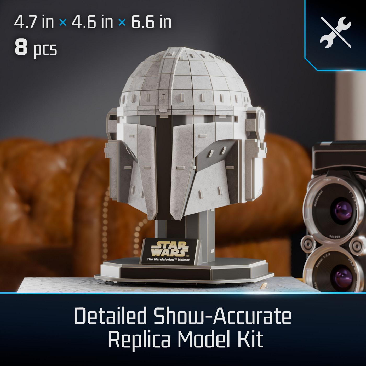 4D Build Star Wars The Mandalorian Helmet 3D Cardstock Model Kit; image 6 of 6