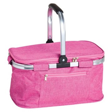 Destination Holiday Collapsible Insulated Basket - Pink, 16.9'' x 10.6'' x 9.8''