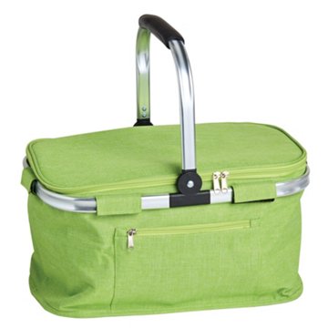 Destination Holiday Collapsible Insulated Basket - Green, 16.9'' x 10.6'' x 9.8''