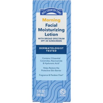 Hill Country Fare AM Facial Moisturizing Lotion - SPF 30, Fragrance Free