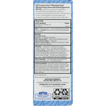 Hill Country Fare AM Facial Moisturizing Lotion - SPF 30, Fragrance Free
