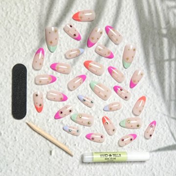 Vivid Tella Nails - Glazed Donut Rainbow Sherbet