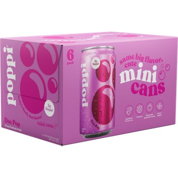 poppi Minis Prebiotic Soda 6 pk Cans - Doc Pop
